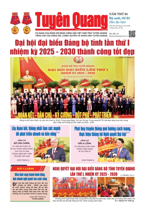 B&aacute;o Tuy&ecirc;n Quang số 51 (B&aacute;o đặc biệt)