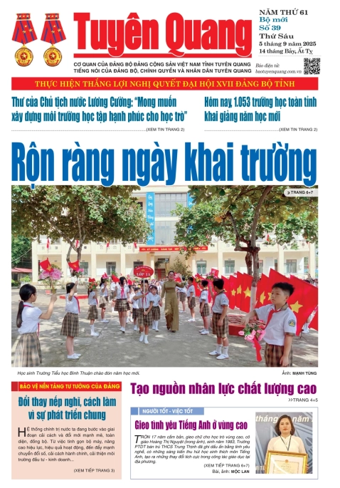 B&aacute;o Tuy&ecirc;n Quang số 39
