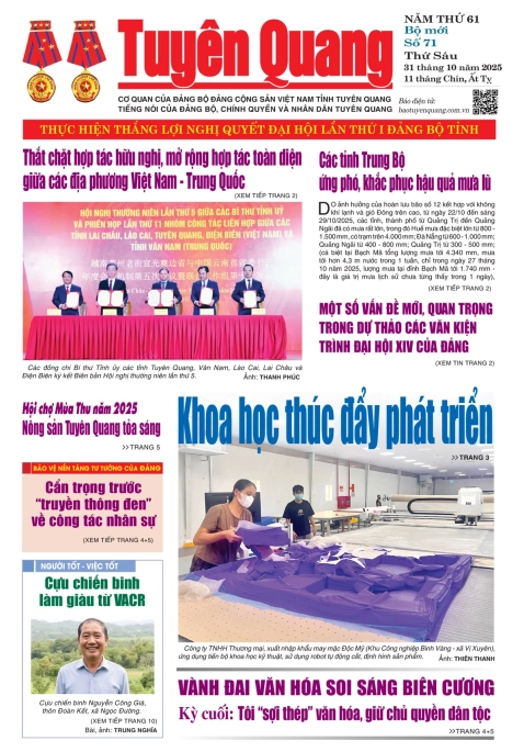 B&aacute;o Tuy&ecirc;n Quang số 71