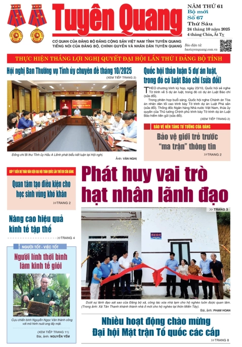 B&aacute;o Tuy&ecirc;n Quang số 67