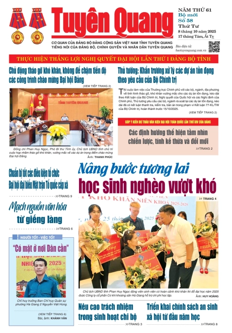B&aacute;o Tuy&ecirc;n Quang số 58