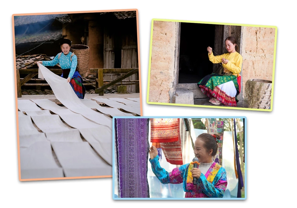 Sản phẩm từ vải lanh của đồng bào dân tộc Mông được giới thiệu với du khách quốc tế nhân kỷ niệm 50 năm thiết lập quan hệ ngoại giao Việt Nam - New Zealand (1975 - 2025).