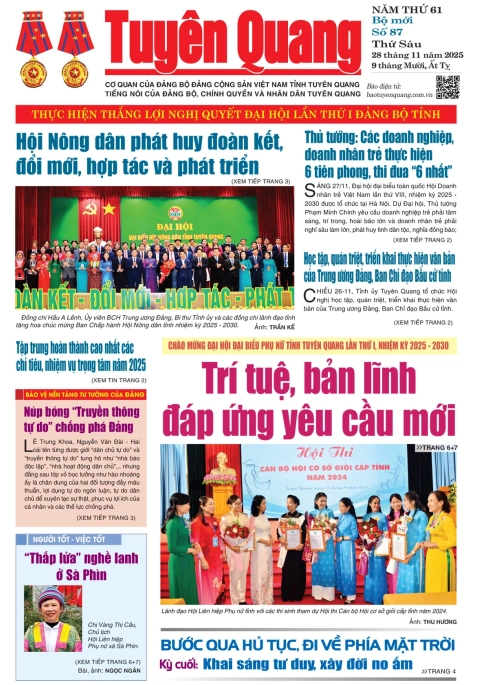 B&aacute;o Tuy&ecirc;n Quang số 87