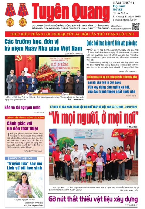 B&aacute;o Tuy&ecirc;n Quang số 83