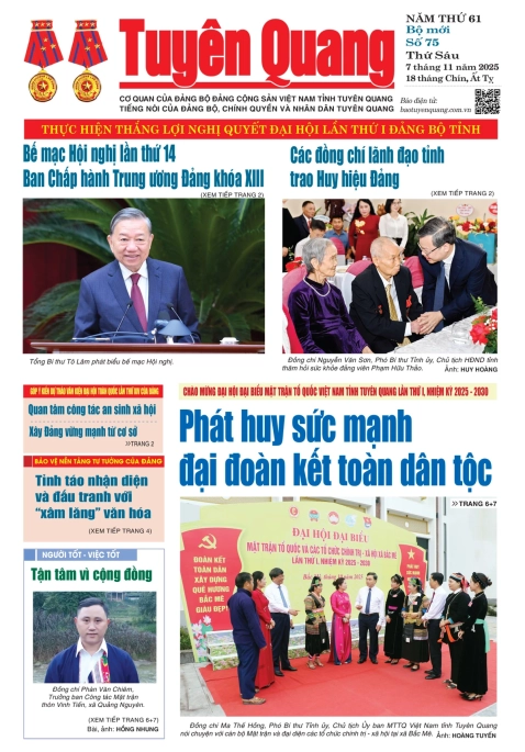 B&aacute;o Tuy&ecirc;n Quang số 75
