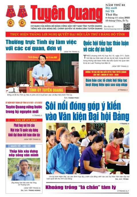 B&aacute;o Tuy&ecirc;n Quang số 73