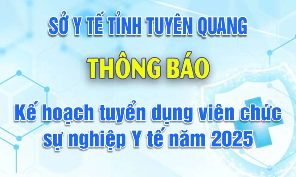 Th&ocirc;ng b&aacute;o Kế hoạch tuyển dụng vi&ecirc;n chức sự nghiệp Y tế năm 2025