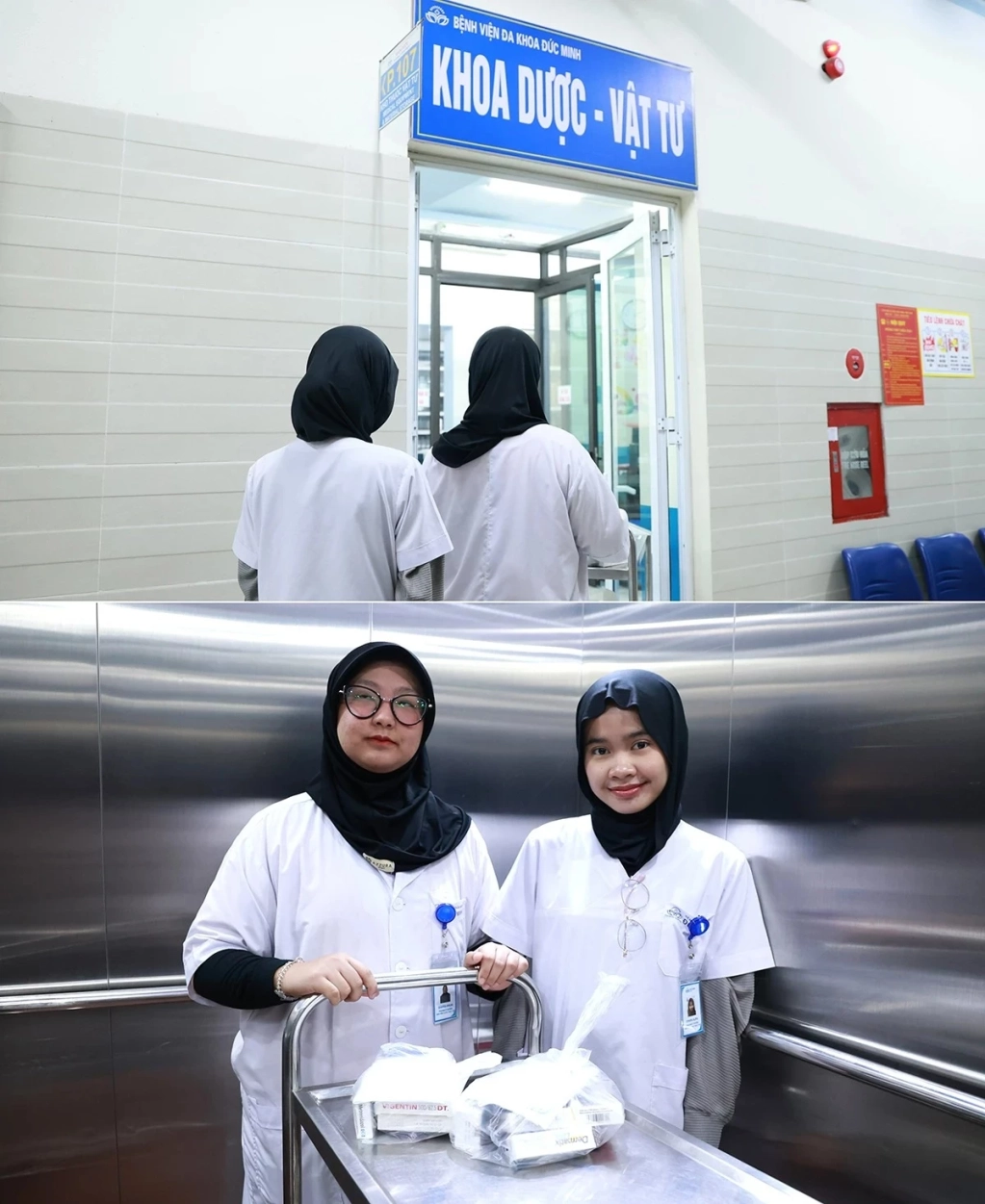 At the same time, Duc Minh General Hospital has also welcomed Syakita Alifia and Shafira Ayauni – two students from Indonesia – for internships at the Pharmacy Department.