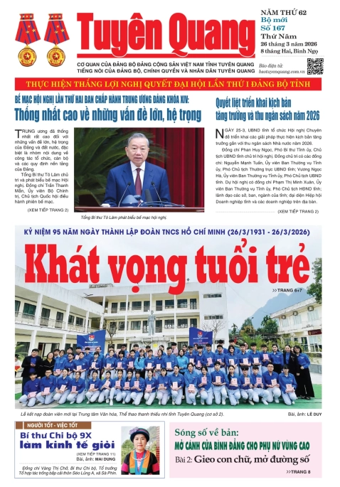B&aacute;o Tuy&ecirc;n Quang số 167