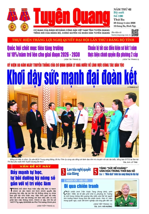 B&aacute;o Tuy&ecirc;n Quang số 190