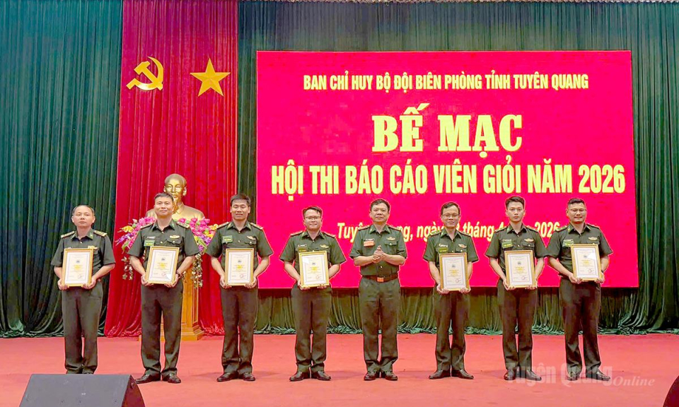 Hội thi B&aacute;o c&aacute;o vi&ecirc;n giỏi Bộ đội Bi&ecirc;n ph&ograve;ng năm 2026