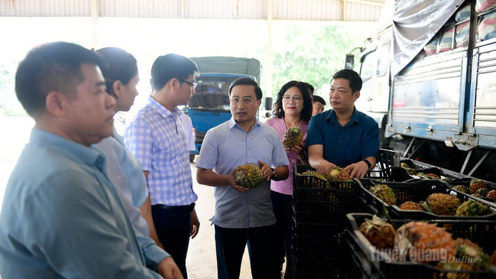 Đoàn công tác thăm Nhà máy chế biến rau quả, Công ty Cổ phần thực phẩm xuất khẩu Đồng Giao.