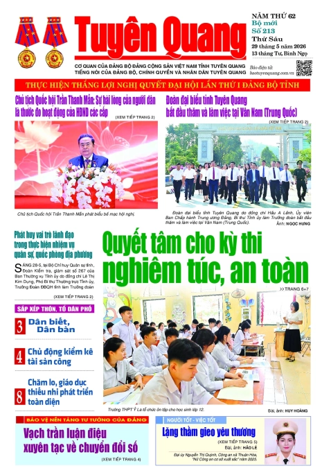 B&aacute;o Tuy&ecirc;n Quang số 213