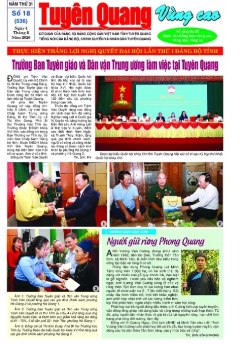 B&aacute;o Tuy&ecirc;n Quang v&ugrave;ng cao số 536