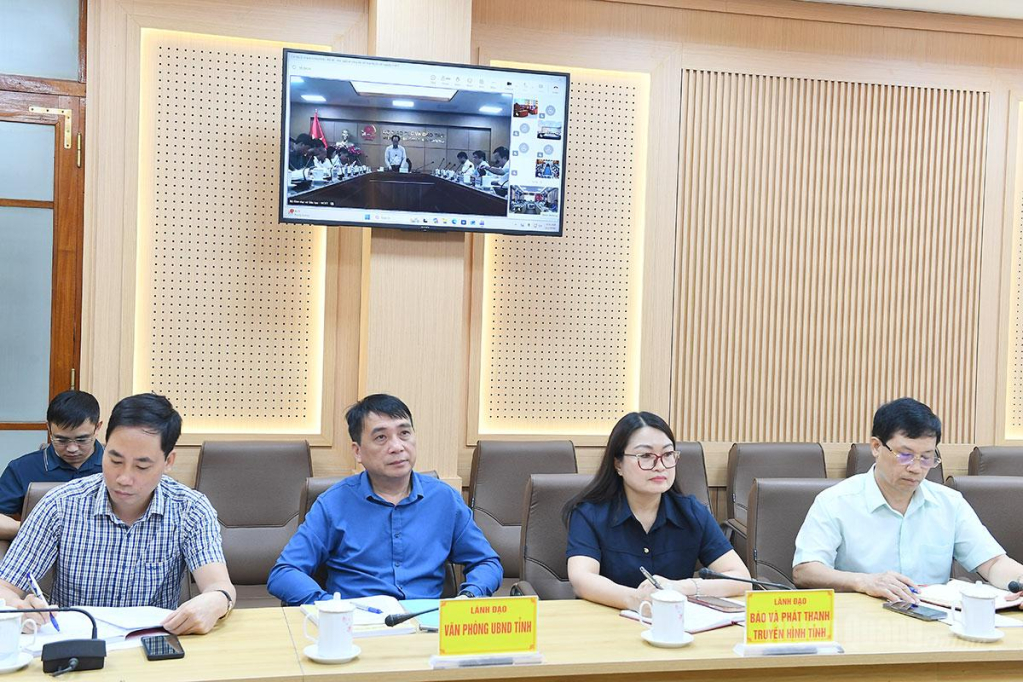 Các đại biểu dự hội nghị tại điểm cầu tỉnh Tuyên Quang.