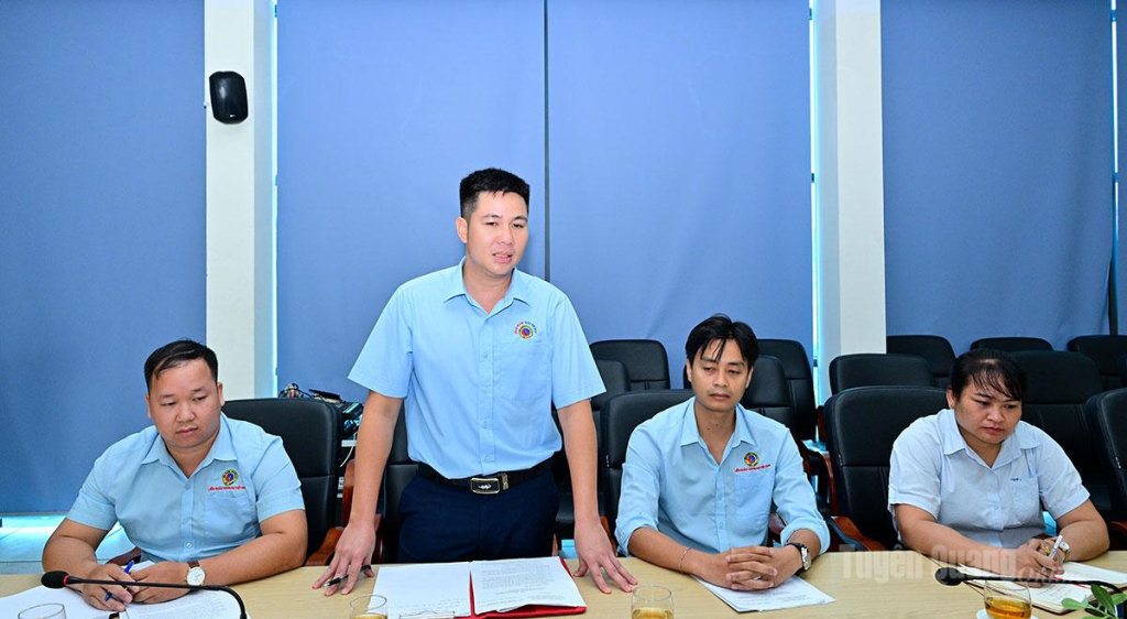 Đại diện Câu lạc bộ Vovinam Tuyên Quang phát biểu tại cuộc họp.