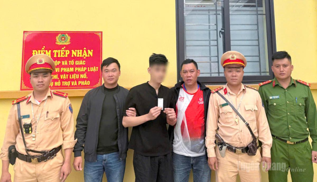 Đối tượng T.T.K dương tính với chất cần sa.