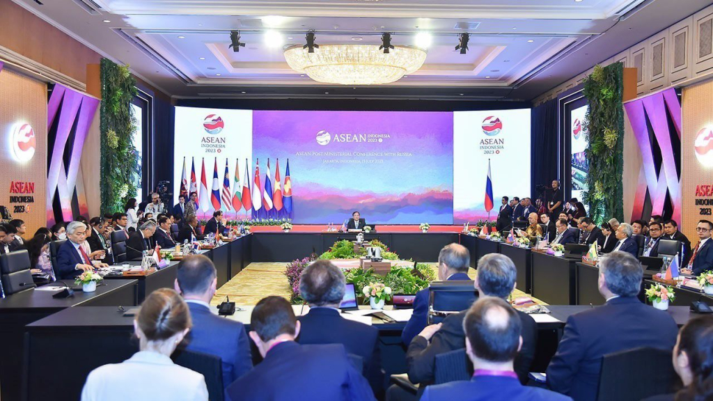 Quang cảnh Hội nghị Bộ trưởng Ngoại giao ASEAN-Nga, tại Indonesia, ngày 13/7/2023. (Ảnh: TTXVN)