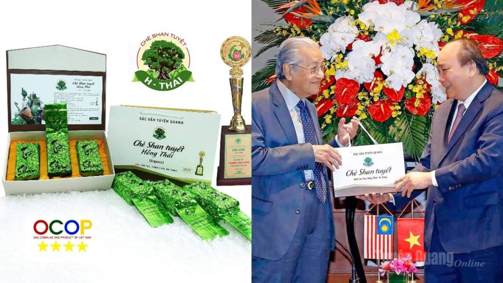 Sản phẩm trà Shan Hồng Thái vinh dự được chọn làm quà biếu Thủ tướng Malaysia năm 2019.