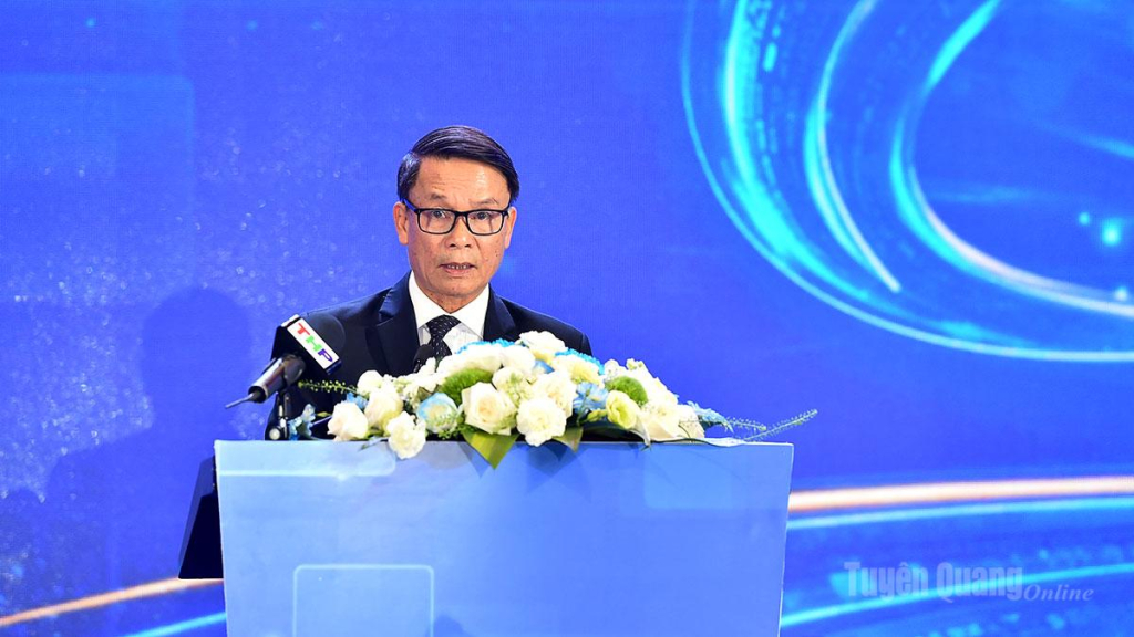 Đồng chí Nguyễn Đức Lợi, Phó Chủ tịch Thường trực Hội Nhà báo Việt Nam phát biểu bế mạc Hội Báo toàn quốc 2026.