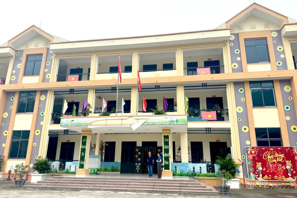 Trường Mầm non xã Tân Long được xây dựng từ nguồn vốn Chương trình MTQG xây dựng nông thôn mới.