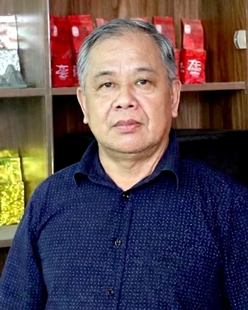 Ông Bàn Văn Dương, Giám đốc HTX Chè Tân Thái 168, xã Hàm Yên