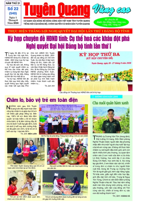 B&aacute;o Tuy&ecirc;n Quang v&ugrave;ng cao số 540