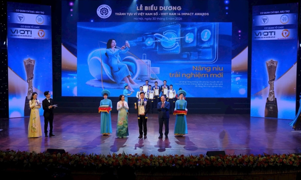 Vietnam Airlines gi&agrave;nh c&uacute; đ&uacute;p giải thưởng tại Vietnam I4 Impact Awards 2026