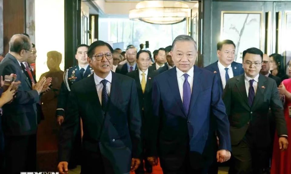 Tổng B&iacute; thư, Chủ tịch nước T&ocirc; L&acirc;m v&agrave; Tổng thống Philippines dự Diễn đ&agrave;n Doanh nghiệp Việt Nam-Philippines