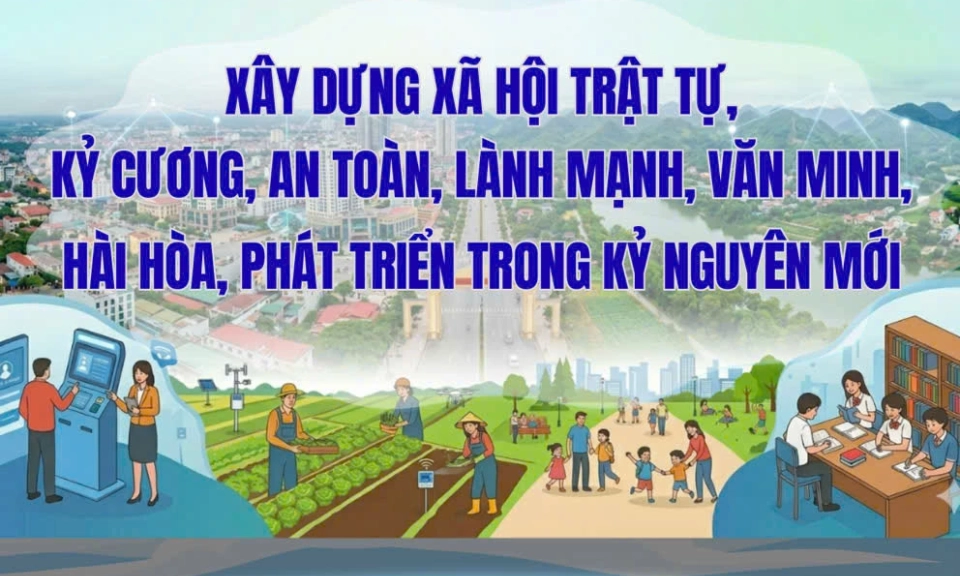 X&Acirc;Y DỰNG X&Atilde; HỘI TRẬT TỰ, KỶ CƯƠNG, AN TO&Agrave;N, L&Agrave;NH MẠNH, VĂN MINH, H&Agrave;I H&Ograve;A, PH&Aacute;T TRIỂN TRONG KỶ NGUY&Ecirc;N MỚI