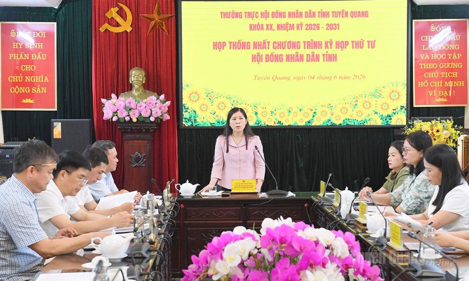 Họp thống nhất chương tr&igrave;nh Kỳ họp thứ tư HĐND tỉnh