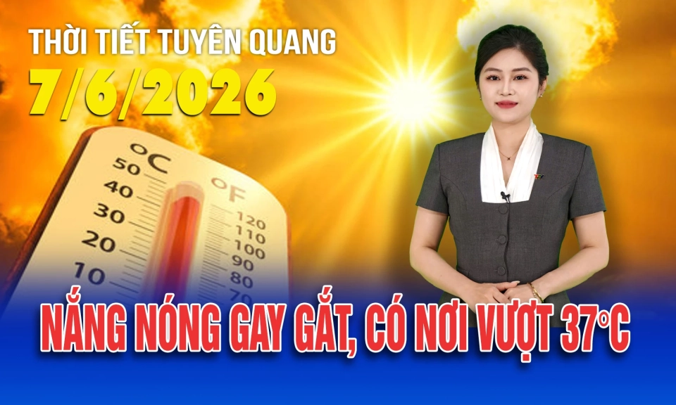 Thời tiết Tuy&ecirc;n Quang ng&agrave;y 7/6/2026