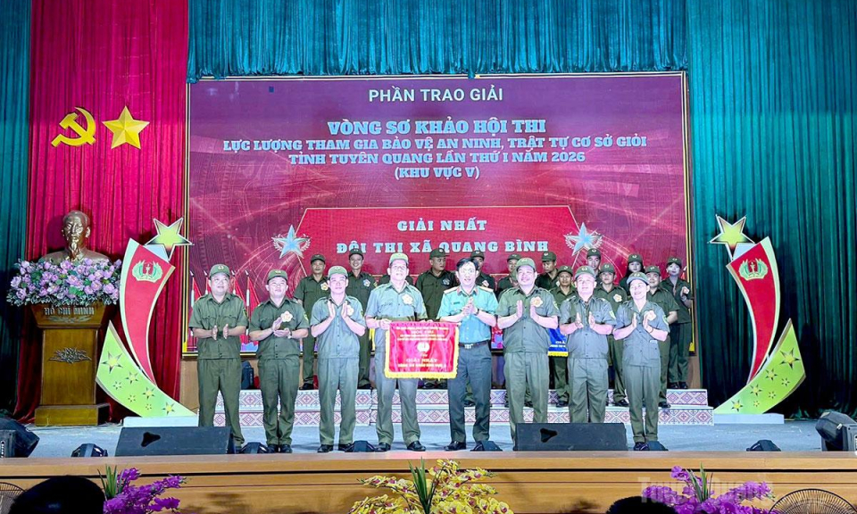 X&atilde; Quang B&igrave;nh gi&agrave;nh giải Nhất Hội thi lực lượng bảo vệ ANTT ở cơ sở giỏi khu vực V