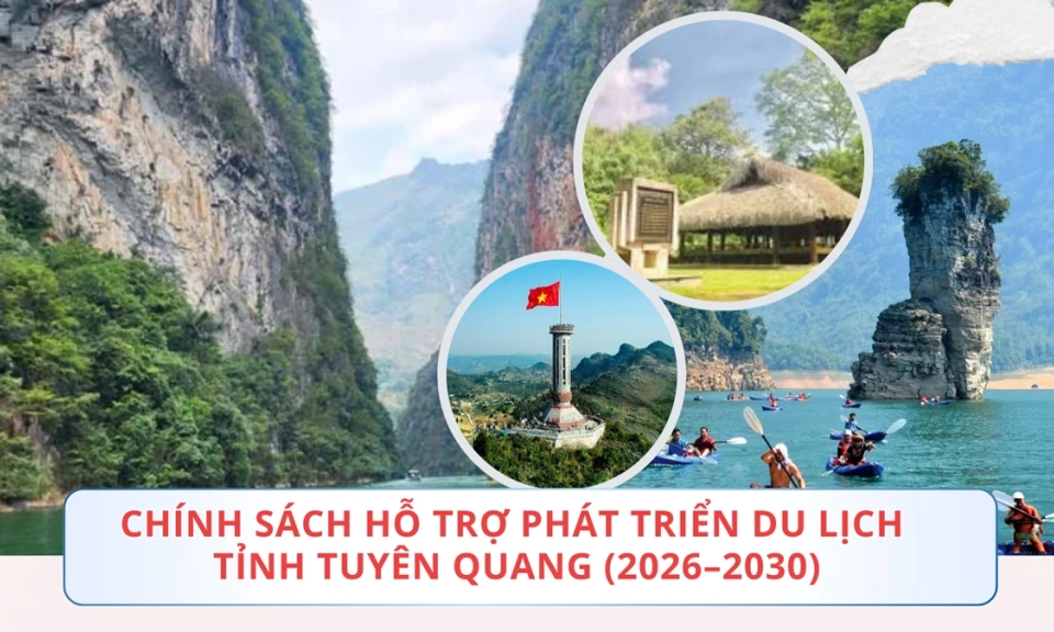 Ch&iacute;nh s&aacute;ch hỗ trợ ph&aacute;t triển du lịch tr&ecirc;n địa b&agrave;n tỉnh giai đoạn 2026 - 2030