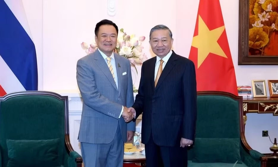 Tổng B&iacute; thư, Chủ tịch nước T&ocirc; L&acirc;m tiếp Thủ tướng Th&aacute;i Lan