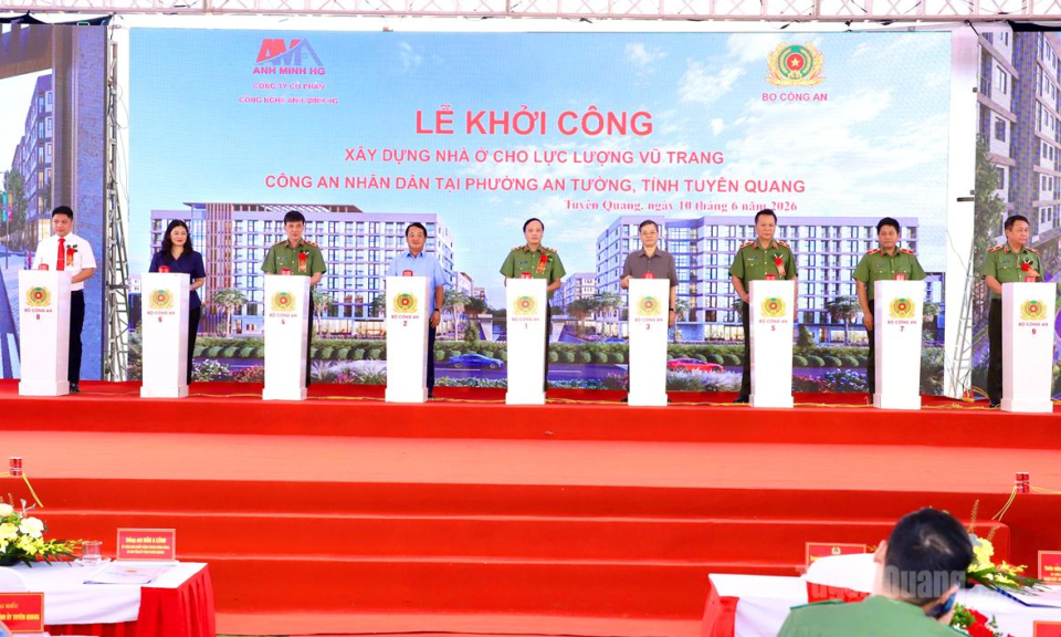 Khởi c&ocirc;ng Dự &aacute;n x&acirc;y dựng nh&agrave; ở cho lực lượng vũ trang CAND v&agrave; ph&aacute;t động Th&aacute;ng h&agrave;nh động v&igrave; m&ocirc;i trường năm 2026