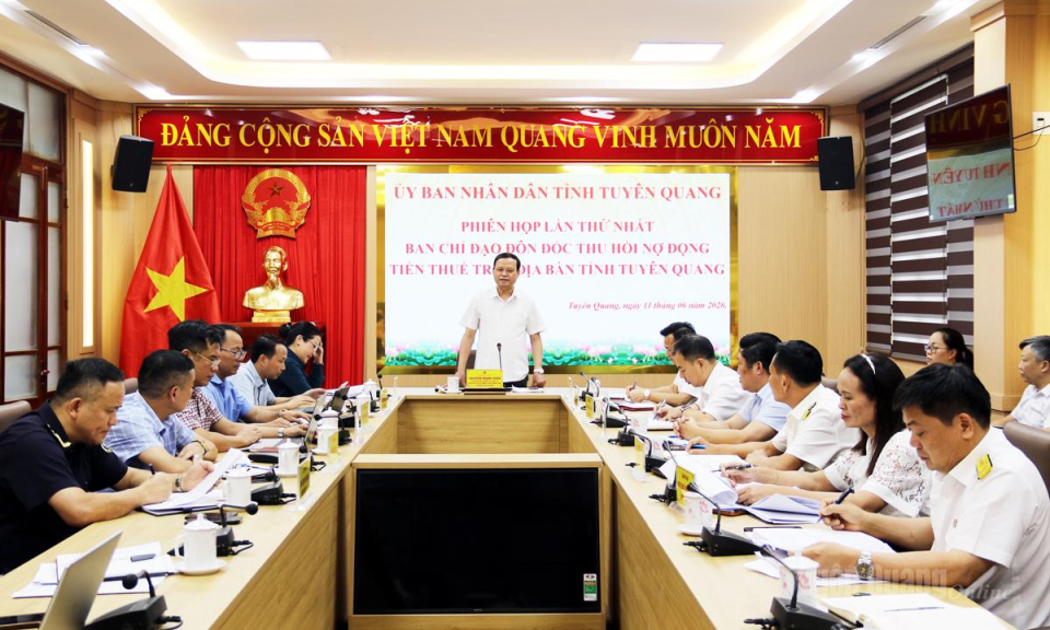 Ban Chỉ đạo đ&ocirc;n đốc thu hồi nợ đọng tiền thuế tỉnh tổ chức phi&ecirc;n họp lần thứ nhất