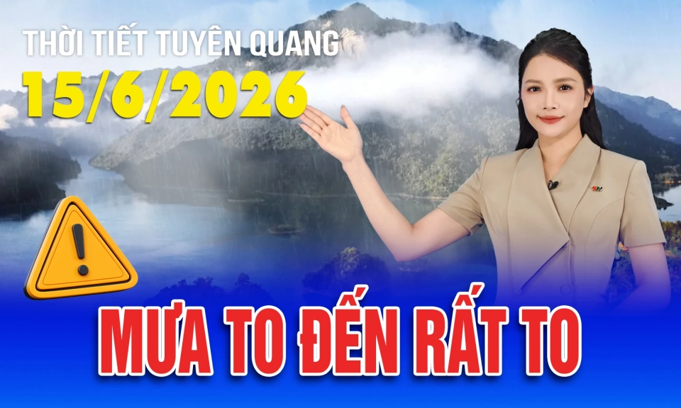 Thời tiết Tuy&ecirc;n Quang ng&agrave;y 15/6/2026