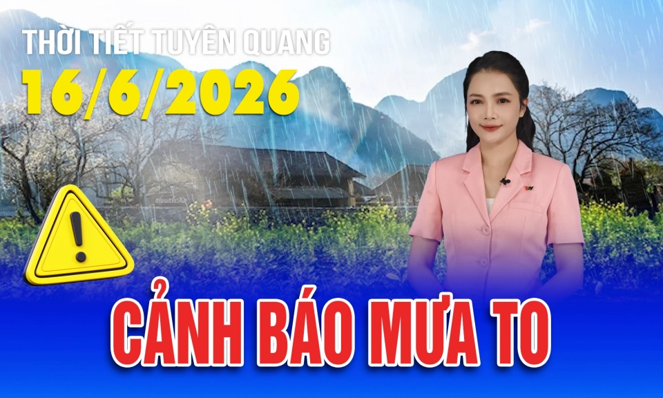 Thời tiết Tuy&ecirc;n Quang ng&agrave;y 16/6/2026