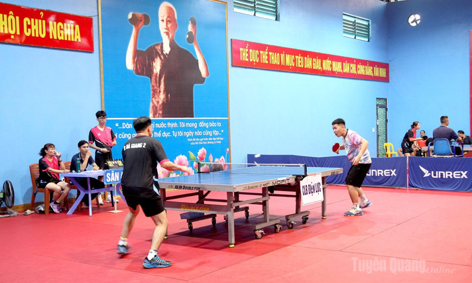 Gần 200 vận động vi&ecirc;n tranh t&agrave;i tại Giải B&oacute;ng b&agrave;n tỉnh năm 2026