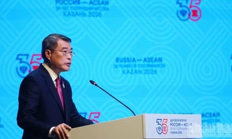 Thủ tướng L&ecirc; Minh Hưng chia sẻ định hướng hợp t&aacute;c trọng t&acirc;m ASEAN-Nga