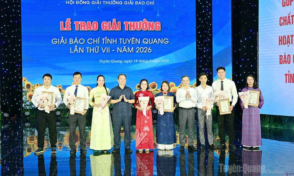 Lễ trao Giải B&aacute;o ch&iacute; tỉnh lần thứ VII năm 2026 v&agrave; ra mắt k&ecirc;nh Podcast tr&ecirc;n B&aacute;o Tuy&ecirc;n Quang Online