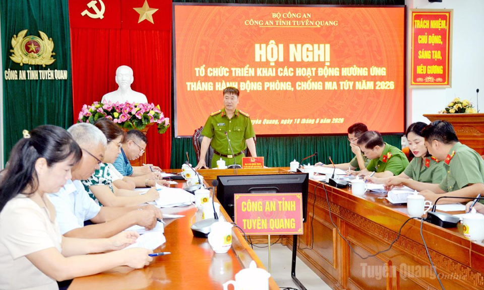 Triển khai c&aacute;c hoạt động hưởng ứng Th&aacute;ng h&agrave;nh động ph&ograve;ng, chống ma t&uacute;y năm 2026