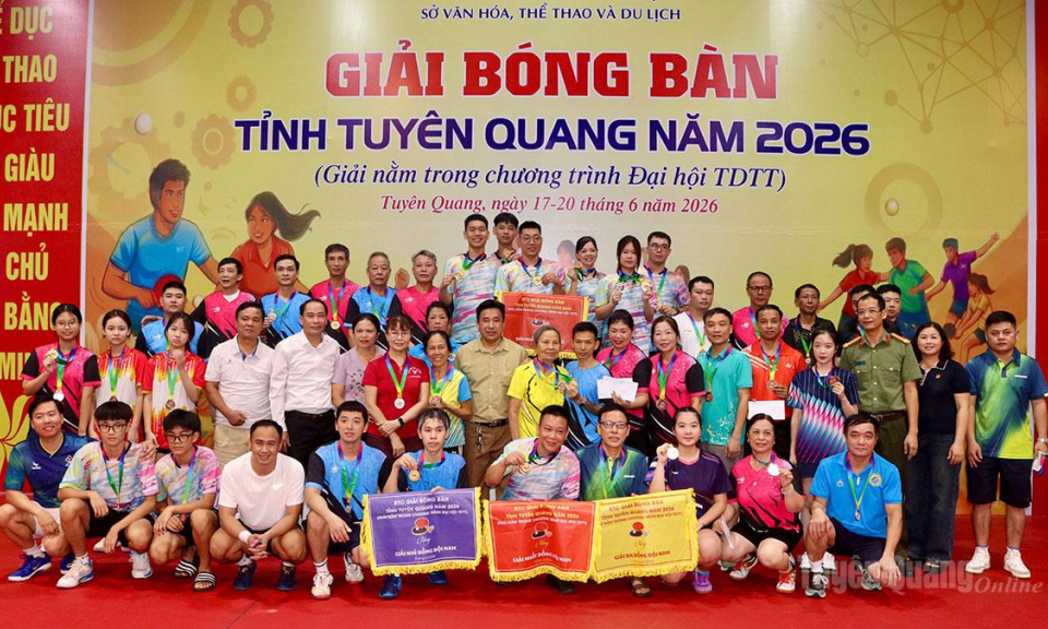 Bế mạc Giải b&oacute;ng b&agrave;n tỉnh Tuy&ecirc;n Quang năm 2026