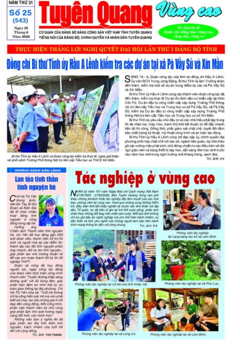 B&aacute;o Tuy&ecirc;n Quang v&ugrave;ng cao số 543