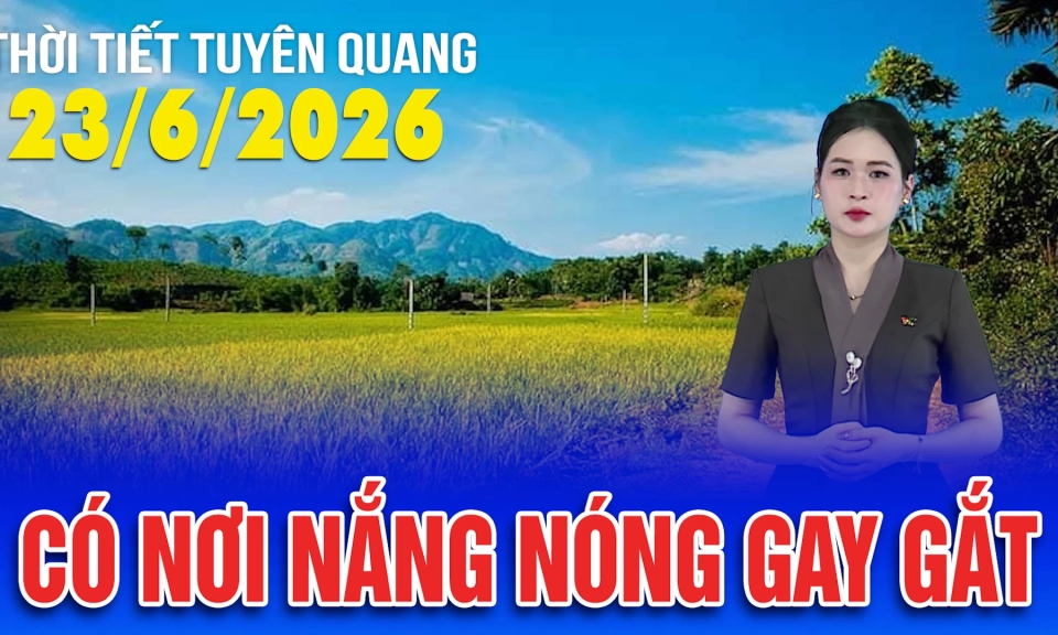 Thời tiết Tuy&ecirc;n Quang ng&agrave;y 23/6/2026