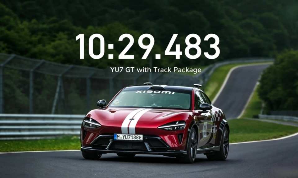 Xiaomi YU7 GT ho&agrave;n th&agrave;nh v&ograve;ng chạy tự động tr&ecirc;n đường đua "địa ngục xanh" N&uuml;rburgring