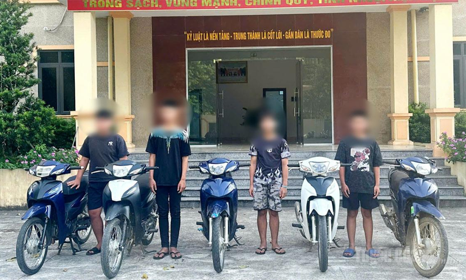 Triệu tập nh&oacute;m thiếu ni&ecirc;n li&ecirc;n quan nhiều vụ trộm xe m&ocirc; t&ocirc;