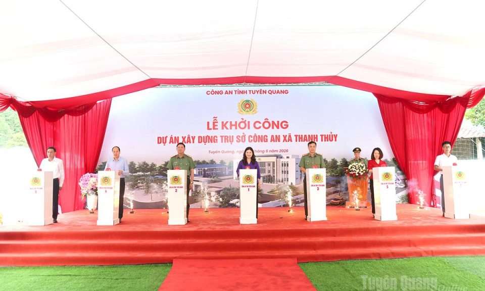 Khởi c&ocirc;ng x&acirc;y dựng trụ sở C&ocirc;ng an x&atilde; Thanh Thủy