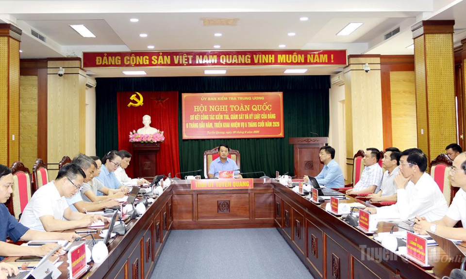 Sơ kết c&ocirc;ng t&aacute;c kiểm tra, gi&aacute;m s&aacute;t v&agrave; kỷ luật của Đảng 6 th&aacute;ng đầu năm 2026